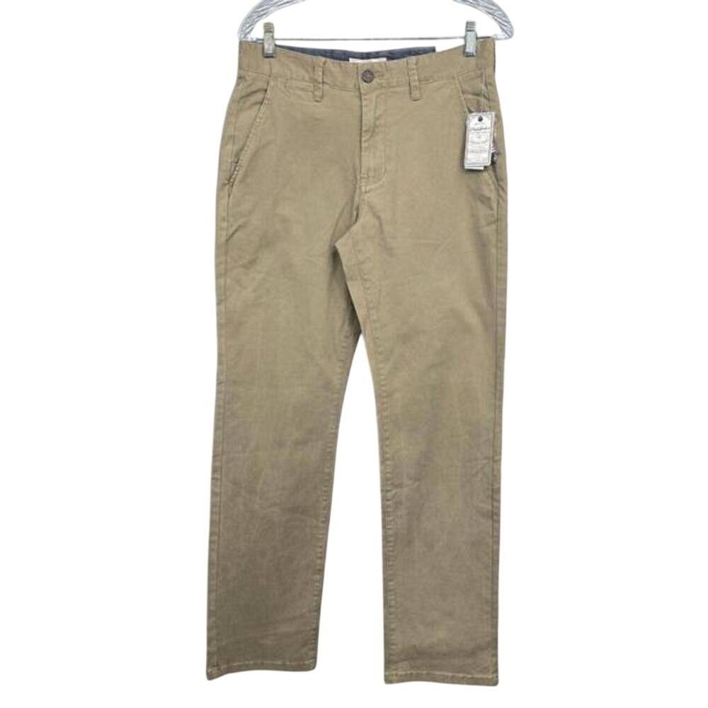 Flag & Anthem Portland Relaxed Mens Khaki Chino Pants 29x32 Stretch Cotton Twill